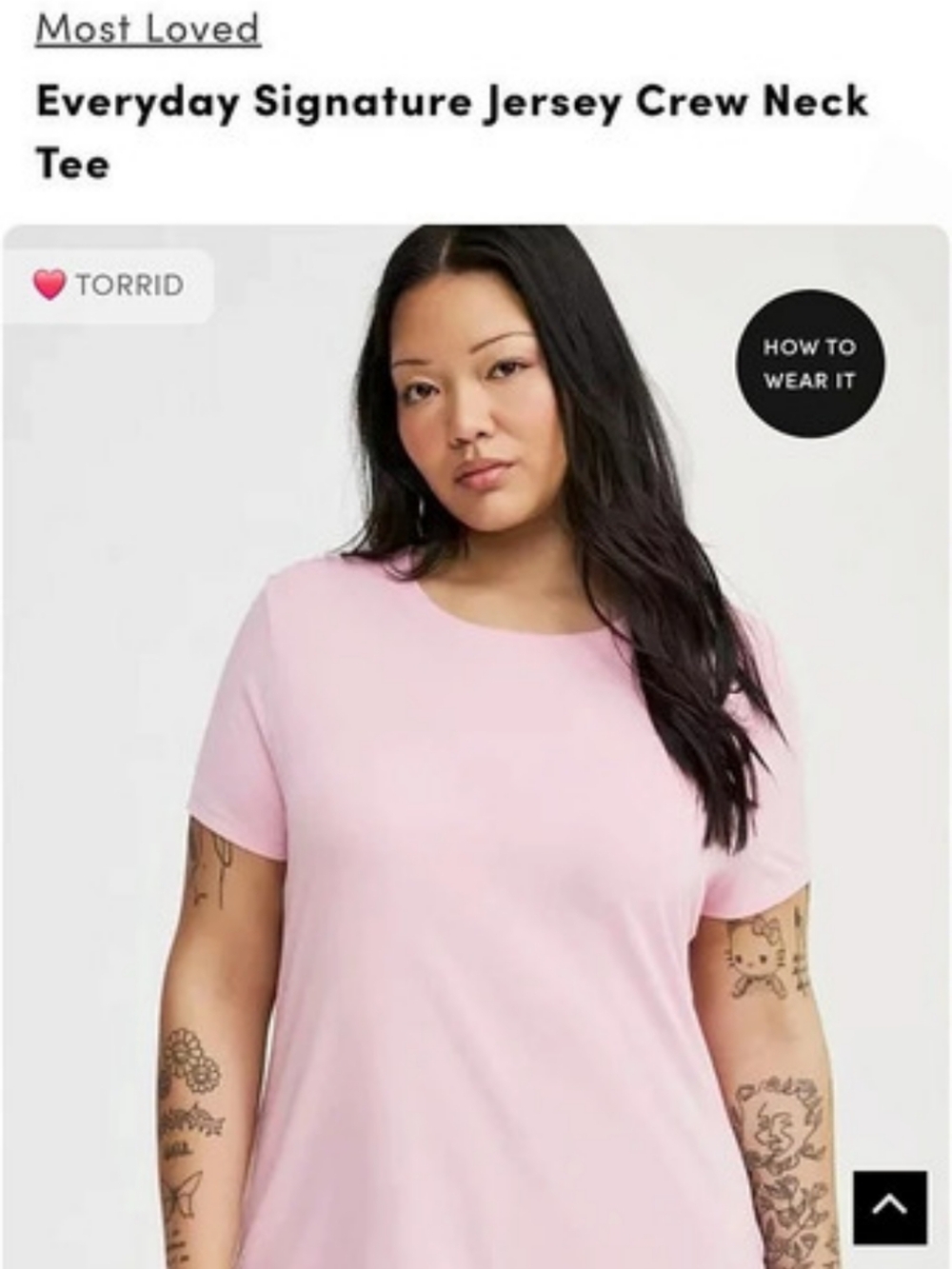 TORRID Everyday Signature Jersey Crew Neck Tee Pink Crew Neck Tee Like New